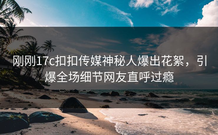 刚刚17c扣扣传媒神秘人爆出花絮，引爆全场细节网友直呼过瘾